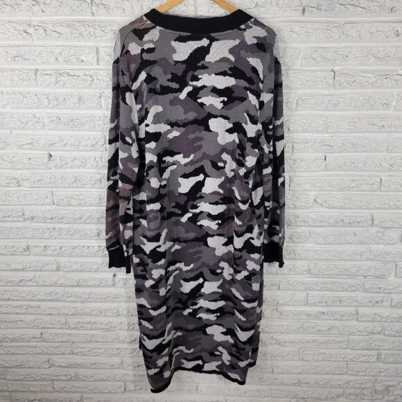 New York Co Womens Sweater 2XL Plus Cardigan Open Pockets Gray SWE1E - Picture 7 of 9